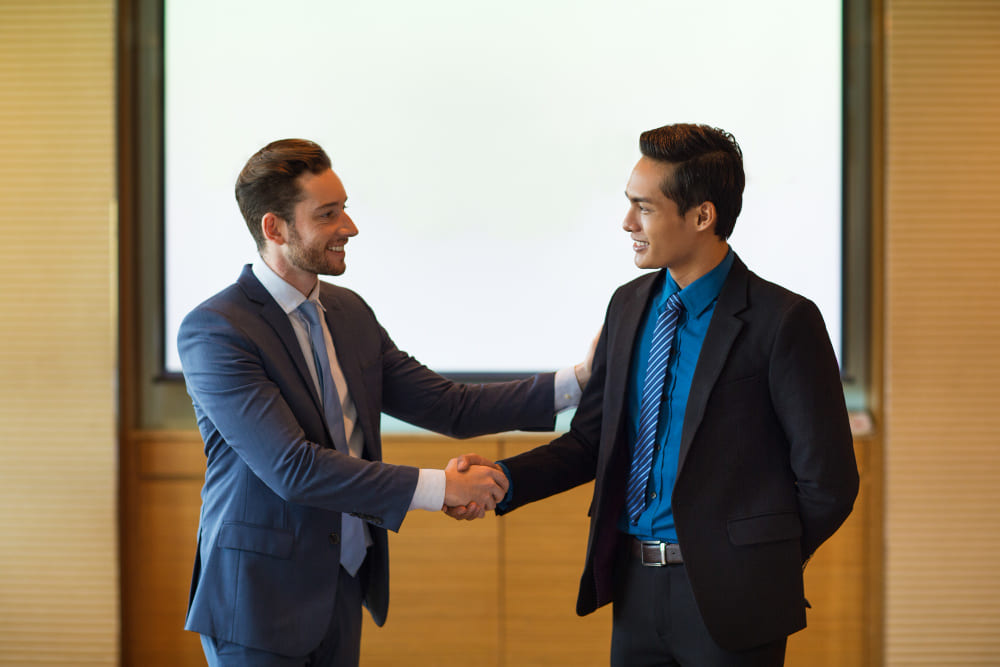 Shaking hands